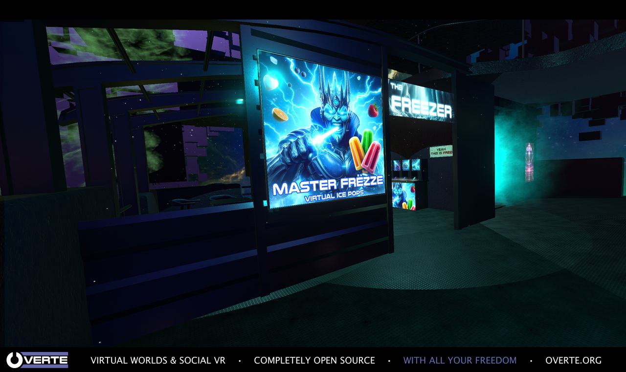 The Freezer is a colorful ice pop bar located on Area 8 of the Kopra virtual world, offering visitors a playful place to cool down and socialize.